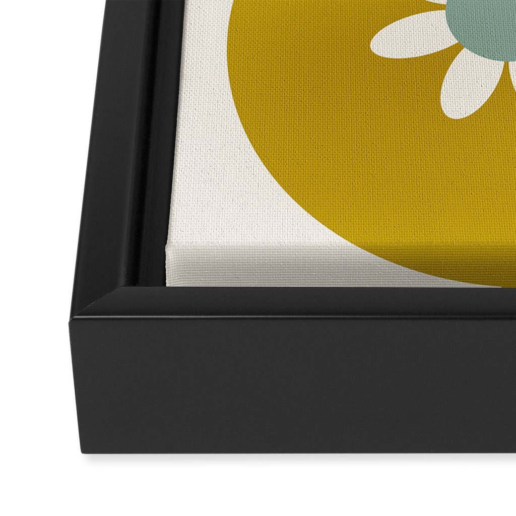 Yin Yang floral - earthy Framed Canvas Print Gallery Image 3