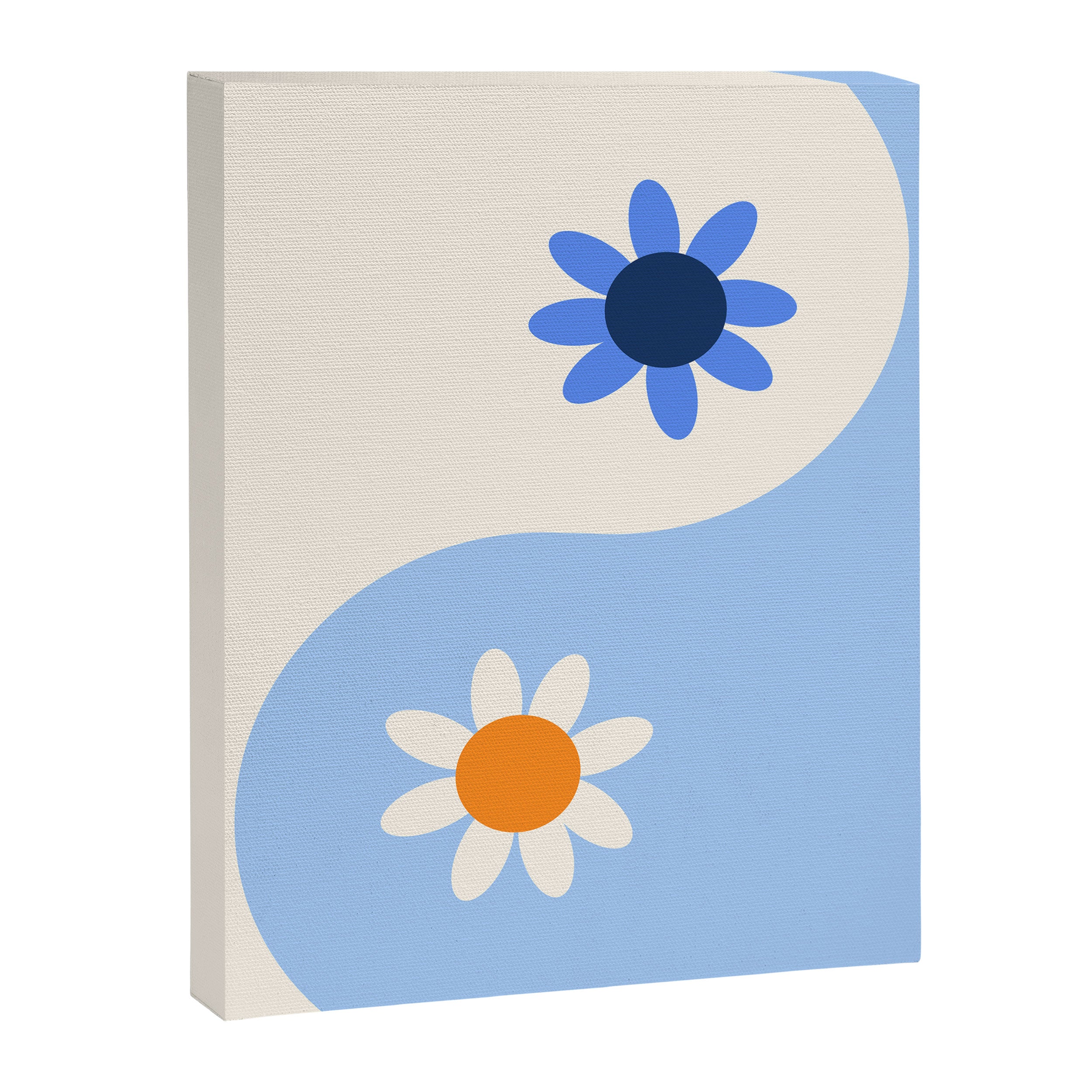 Yin Yang floral - oceanic Canvas Print Gallery Image 6