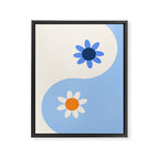 Yin Yang floral - oceanic Framed Canvas Print Gallery Image 6