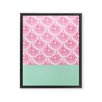 Zesty splice - pink grapefruit Framed Canvas Print Gallery Image 8