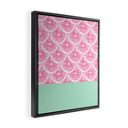 Zesty splice - pink grapefruit Framed Canvas Print Gallery Image 2