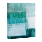 Aqua Blue Geometric Abstract Textured Painting Canvas Print Gallery Image 6
