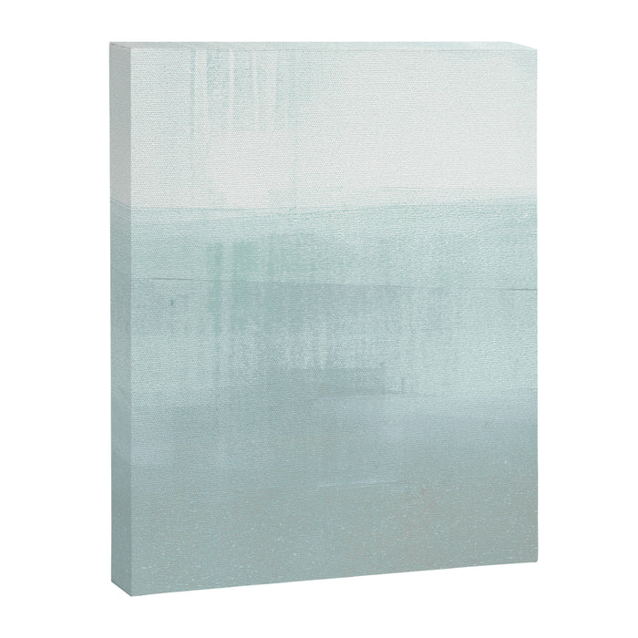 Aqua Blue Horizon Minimalist Abstract Seascape Canvas Print Gallery Image 1