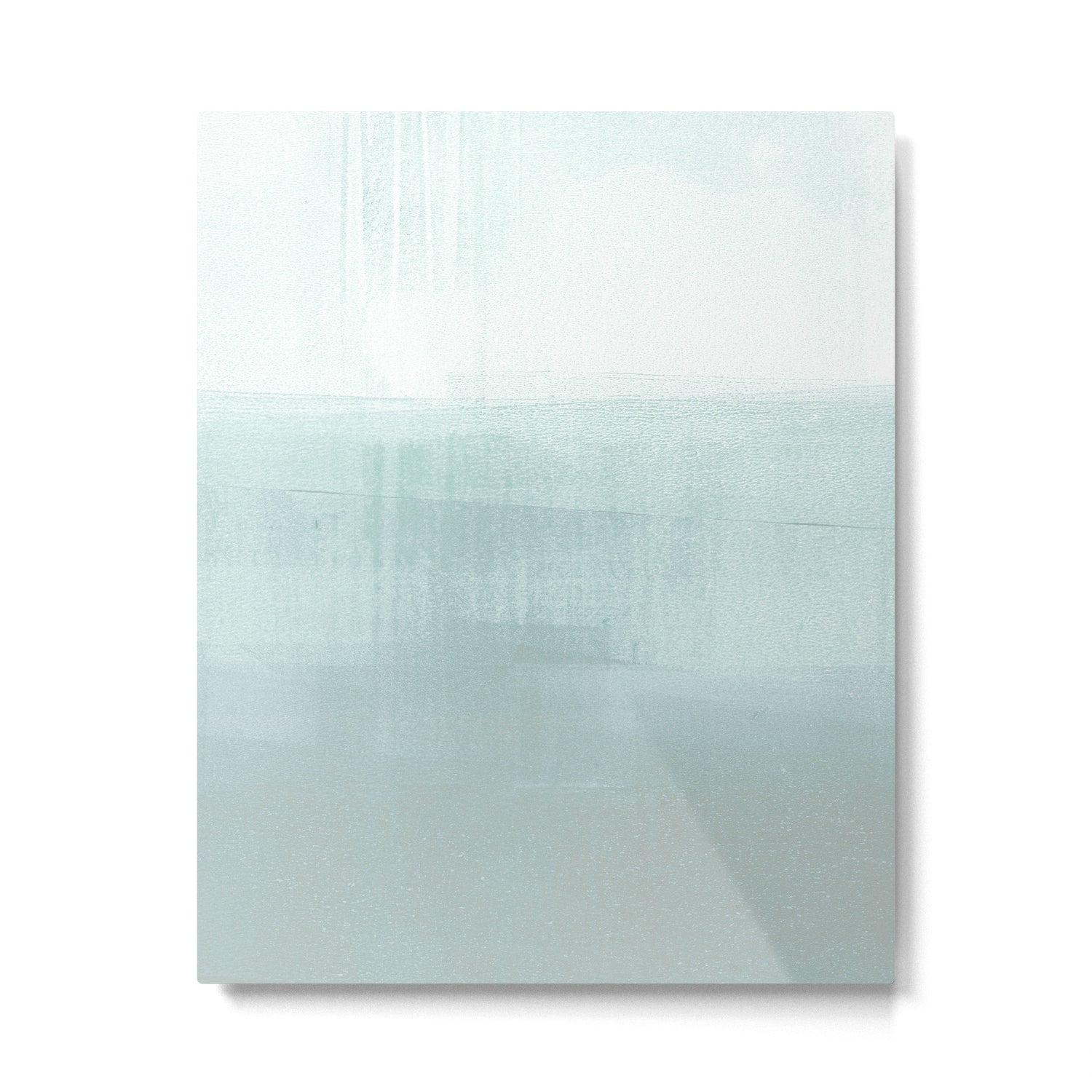 Aqua Blue Horizon Minimalist Abstract Seascape Metal Print Gallery Image 4