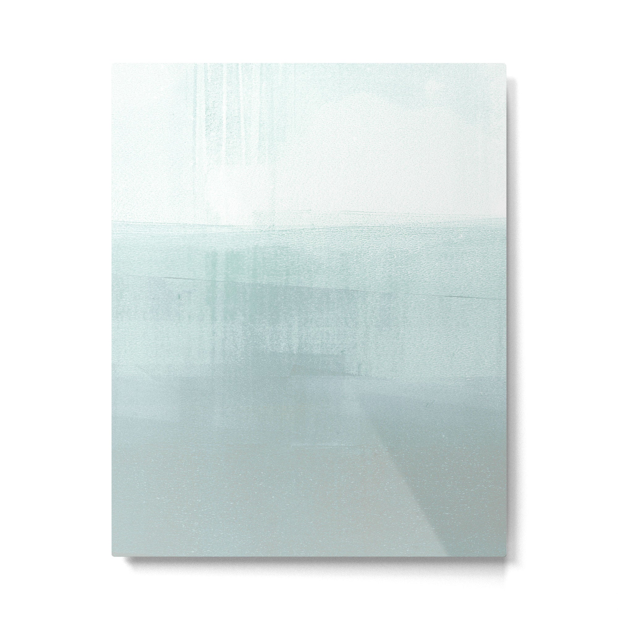 Aqua Blue Horizon Minimalist Abstract Seascape Metal Print Gallery Image 4