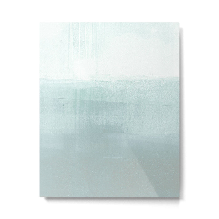 Aqua Blue Horizon Minimalist Abstract Seascape Metal Print Gallery Image 1