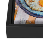 Bacon and Eggs with Coffee Watercolor Breakfast Scene Framed Canvas Print Gallery Image 3