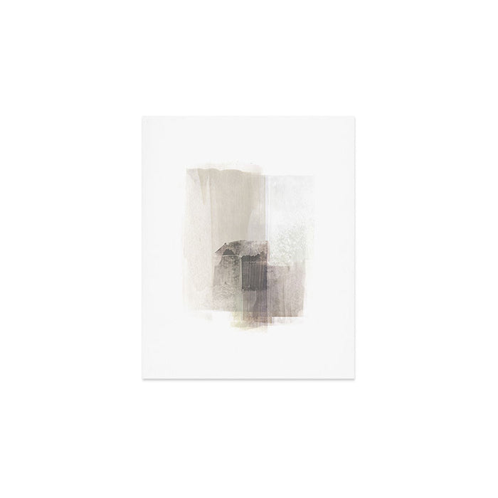 Beige and Brown Minimalist Abstract Painting Art Print Gallery Image 1
