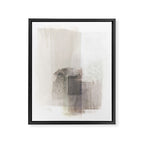 Beige and Brown Minimalist Abstract Painting Framed Canvas Print Gallery Image 6