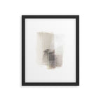 Beige and Brown Minimalist Abstract Painting Framed Art Print Gallery Image 5