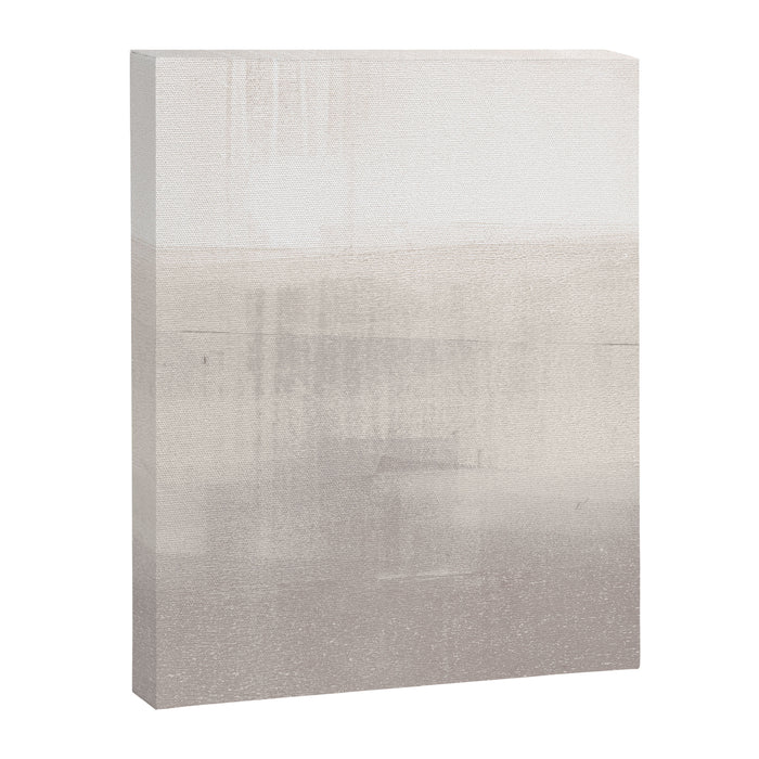 Beige and Taupe Horizon Minimalist Abstract Landscape Canvas Print Gallery Image 1