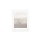 Beige and Taupe Horizon Minimalist Abstract Landscape Art Print Gallery Image 1
