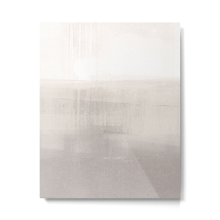 Beige and Taupe Horizon Minimalist Abstract Landscape Metal Print Gallery Image 1