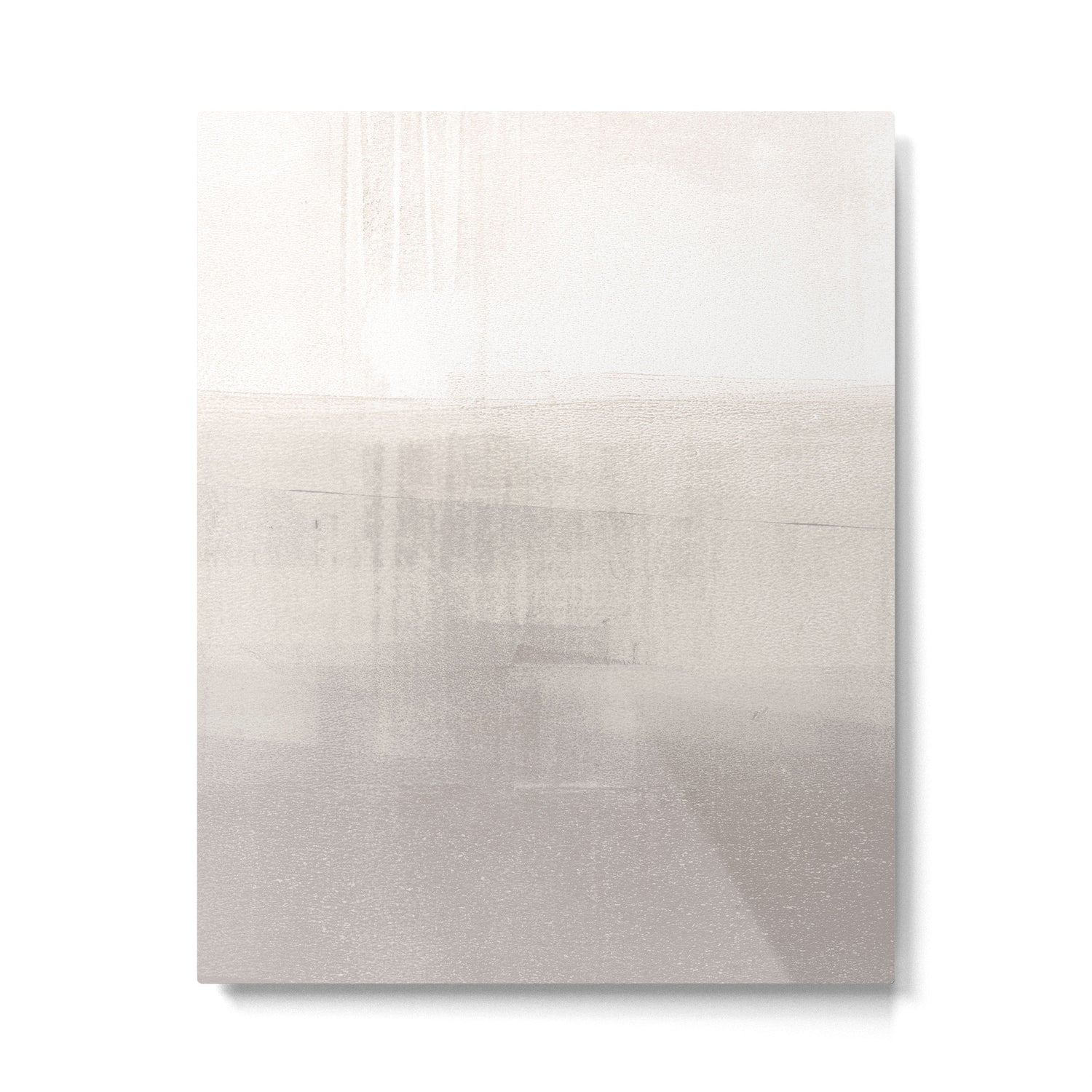 Beige and Taupe Horizon Minimalist Abstract Landscape Metal Print Gallery Image 4