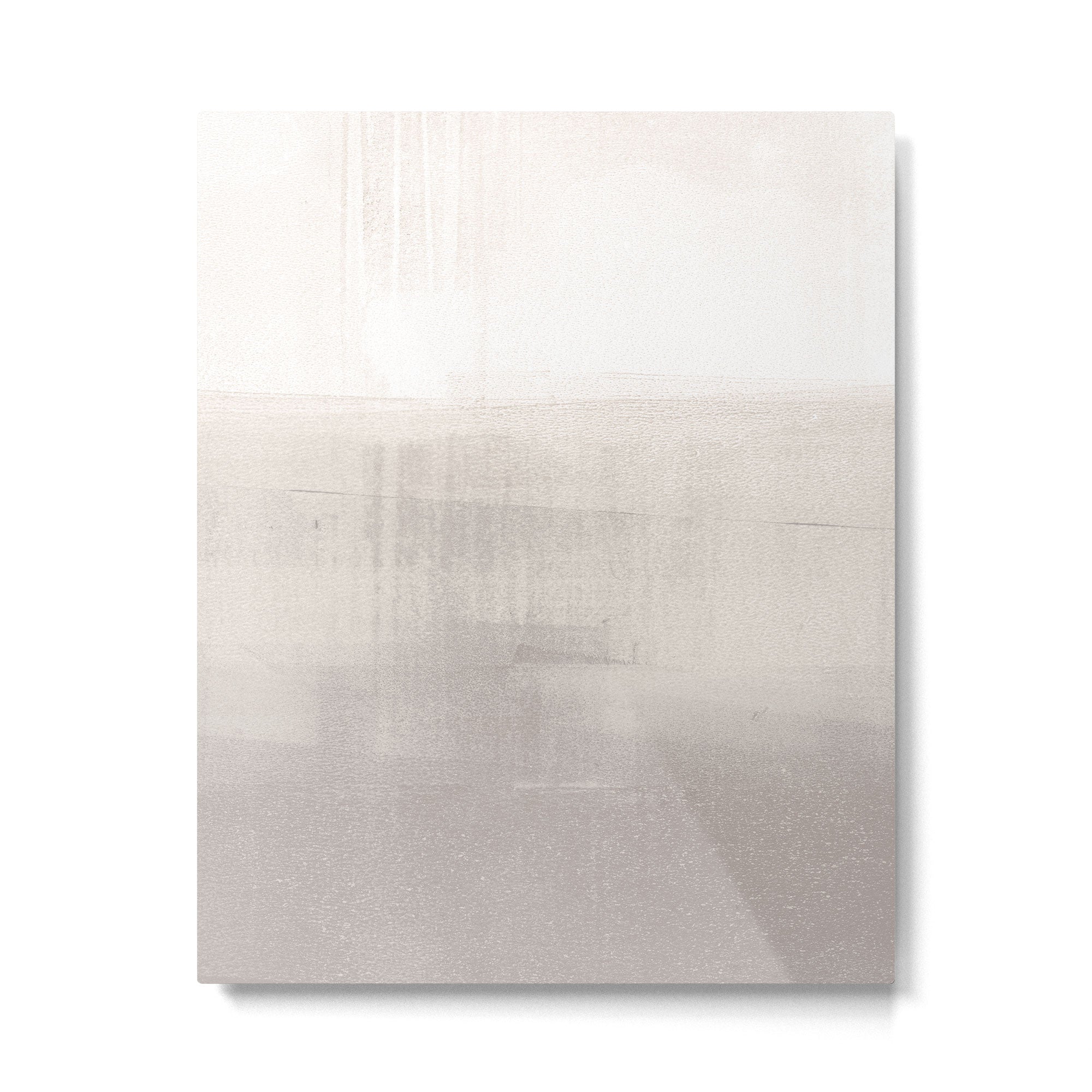 Beige and Taupe Horizon Minimalist Abstract Landscape Metal Print Gallery Image 4