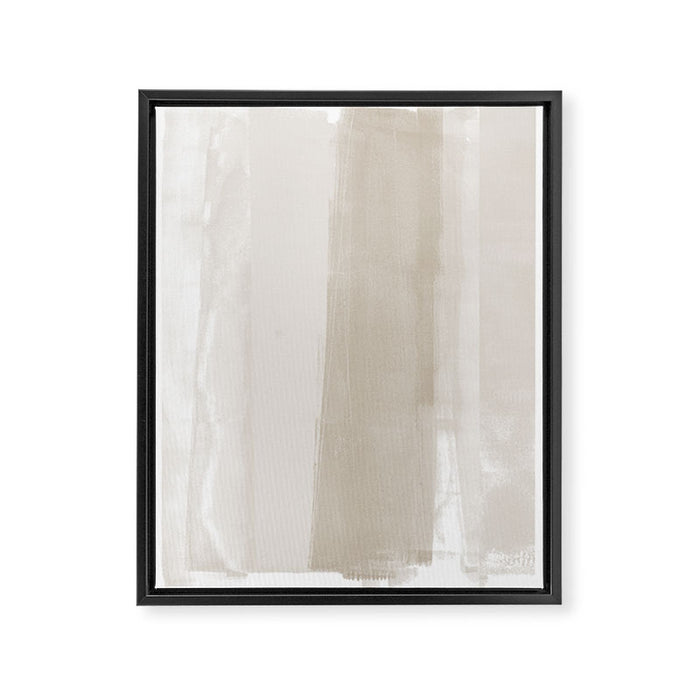 Beige Ombre Minimalist Abstract Painting Framed Canvas Print Gallery Image 1
