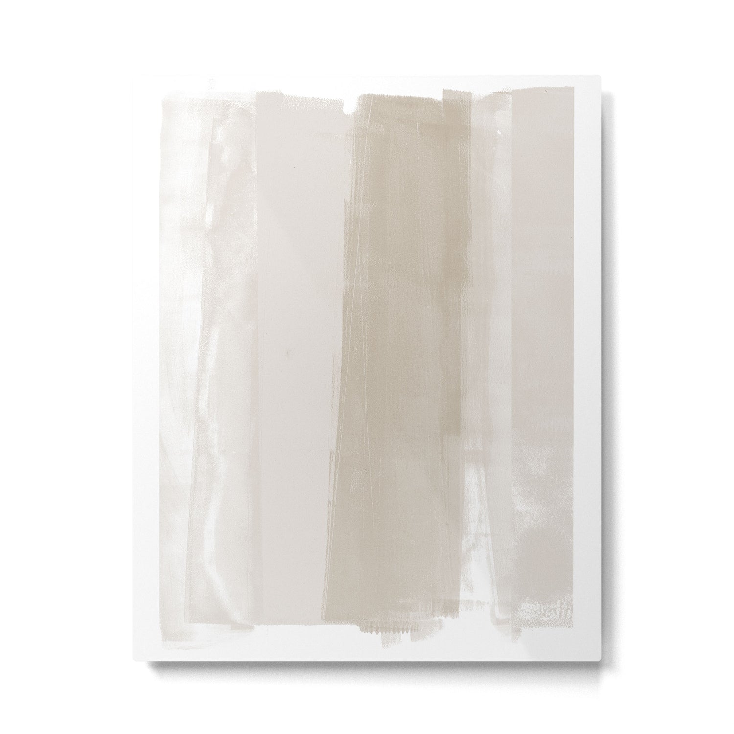Beige Ombre Minimalist Abstract Painting Metal Print Gallery Image 4