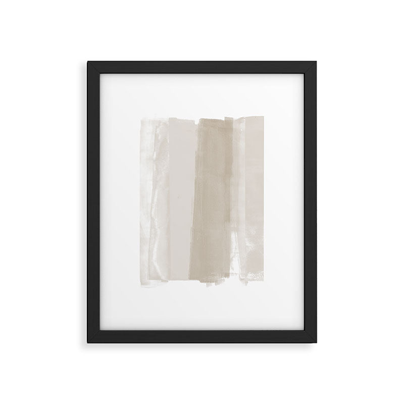 Beige Ombre Minimalist Abstract Painting Framed Art Print Gallery Image 4