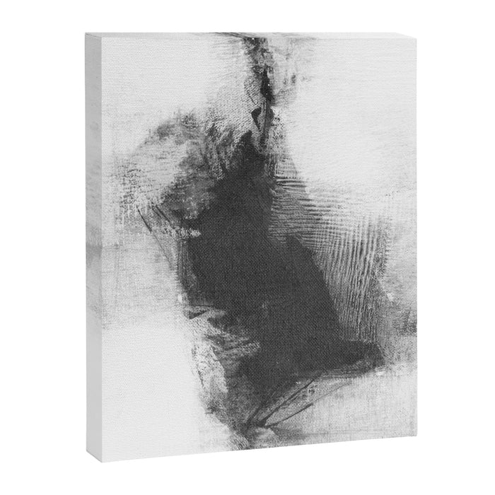 Black and White Minimalist Abstract Painting âDelve 4â Canvas Print Gallery Image 1
