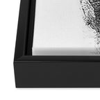 Black and White Minimalist Abstract Painting âDelve 4â Framed Canvas Print Gallery Image 3