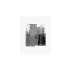 Black and White Minimalist Industrial Abstract Art Print Gallery Image 1