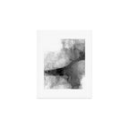 Black and White Textured Abstract Painting "Delve 2" Art Print Gallery Image 1