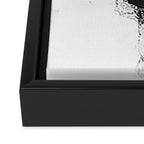Black and White Textured Abstract Painting "Delve 3" Framed Canvas Print Gallery Image 3