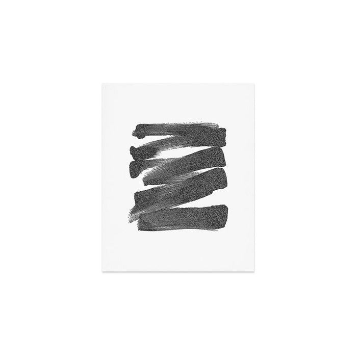 Black Brushstrokes Abstract Ink Painting Art Print Gallery Image 1
