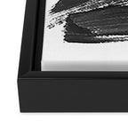 Black Brushstrokes Abstract Ink Painting Framed Canvas Print Gallery Image 3