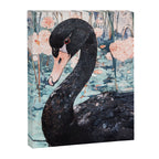 Black Swan Watercolor Canvas Print Gallery Image 6