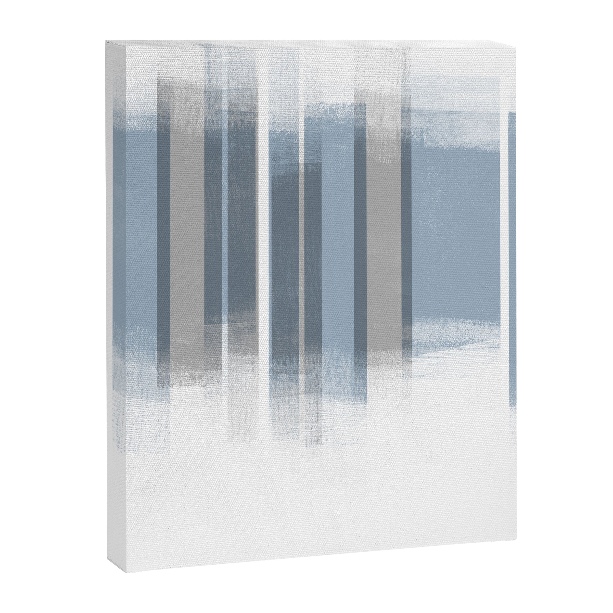Blue and Grey Retro Style Geometric Abstract - Codex Canvas Print Gallery Image 6