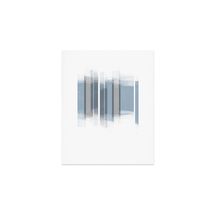 Blue and Grey Retro Style Geometric Abstract - Codex Art Print Gallery Image 1