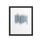 Blue and Grey Retro Style Geometric Abstract - Codex Framed Art Print Gallery Image 4