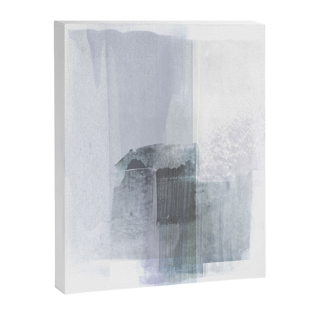 Blue Grey Minimalist Abstract Painting Canvas Print Gallery Image 3