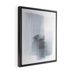 Blue Grey Minimalist Abstract Painting Framed Canvas Print Gallery Image 2