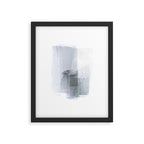 Blue Grey Minimalist Abstract Painting Framed Art Print Gallery Image 4