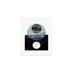 Circles Black and White Geometric Mid-Century Modern Abstract Art Print Gallery Image 1