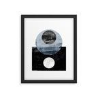 Circles Black and White Geometric Mid-Century Modern Abstract Framed Art Print Gallery Image 5