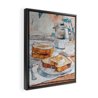  French Toast and Coffee Breakfast Watercolor Still Life Framed Canvas Print Gallery Image 2