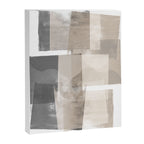 Grey and Beige Minimalist Geometric Abstract âBuilding Blocksâ Canvas Print Gallery Image 6
