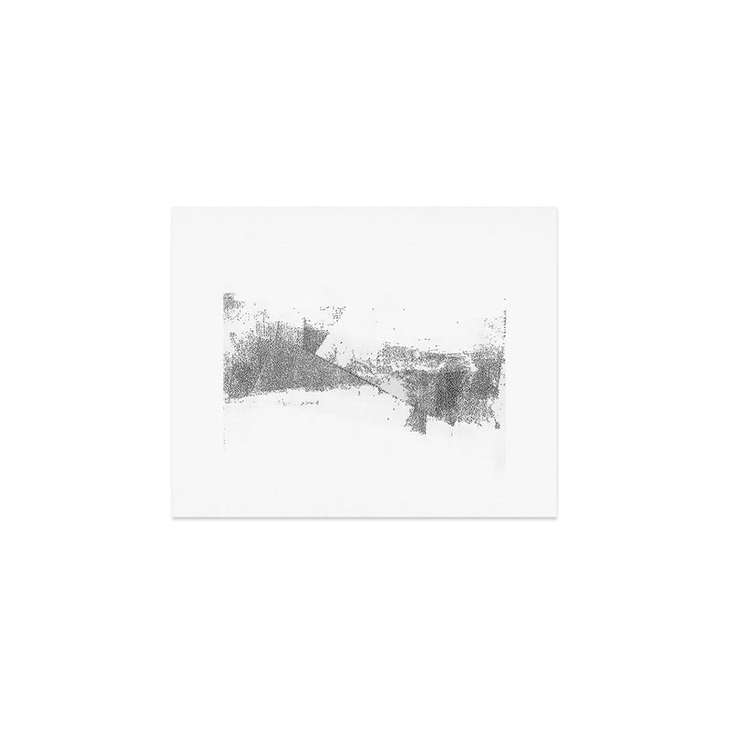 Grey and White Minimalist Geometric Abstract Art Print Gallery Image 1