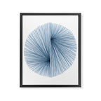 Indigo Blue Mid Century Modern Geometric Abstract Framed Canvas Print Gallery Image 6