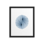 Indigo Blue Mid Century Modern Geometric Abstract Framed Art Print Gallery Image 4