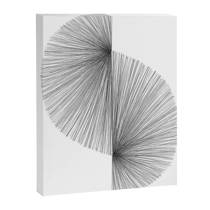 Mid Century Modern Geometric Abstract S Shape Line Drawing Pattern Canvas Print Gallery Image 1