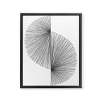 Mid Century Modern Geometric Abstract S Shape Line Drawing Pattern Framed Canvas Print Gallery Image 6