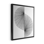Mid Century Modern Geometric Abstract S Shape Line Drawing Pattern Framed Canvas Print Gallery Image 2