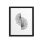 Mid Century Modern Geometric Abstract S Shape Line Drawing Pattern Framed Art Print Gallery Image 5