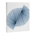 Mid Century Modern Indigo Blue Geometric Abstract Canvas Print Gallery Image 6