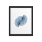 Mid Century Modern Indigo Blue Geometric Abstract Framed Art Print Gallery Image 5