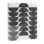 Mid Century Modern Op Art Black and White Pattern Canvas Print Gallery Image 6